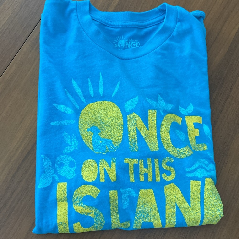 Once on This Island tee shirt, Broadway Musical, size M, unisex